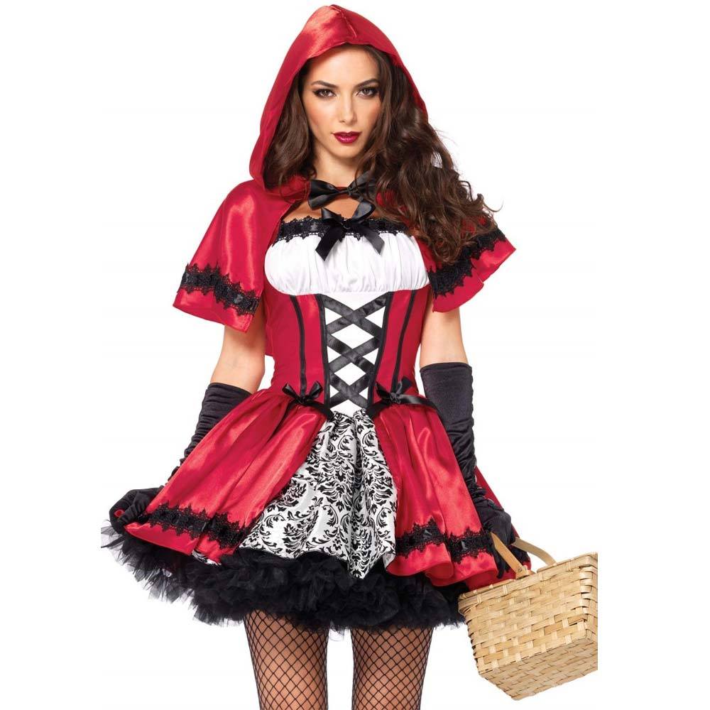 Leg Avenue - Gothic Red Riding Hood Costume - Red/Black Product image